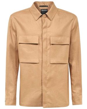 ZEGNA Long-Sleeved Shirt - Natural