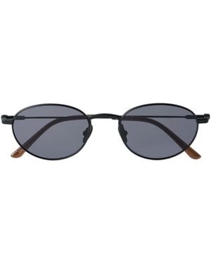 THISTLES Oval-Frame Metal Sunglasses - Blue