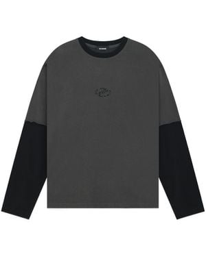 we11done Layered Long-Sleeved T-Shirt - Grey