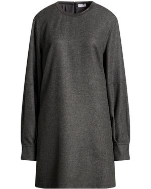 Brunello Cucinelli Solid Long-Sleeve Dress - Grey