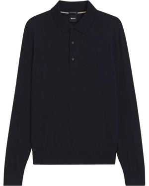 BOSS Regular-Fit Knit Polo - Blue