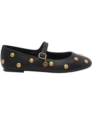 MICHAEL Michael Kors Round-Toe Ballet Flats - Black