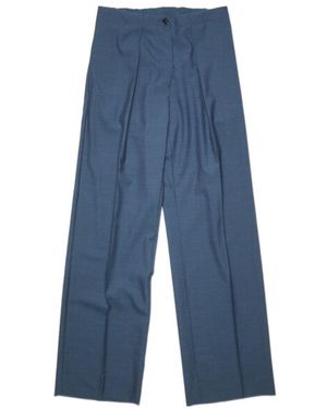 Acne Studios Pleated Wide Leg Trousers - Blue