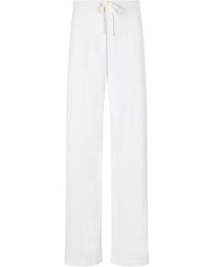 James Perse Cotton-Terry Wide-Leg Track Pants - White