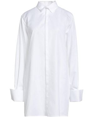 MM6 by Maison Margiela Minimalist Jacquard Long Shirt - White