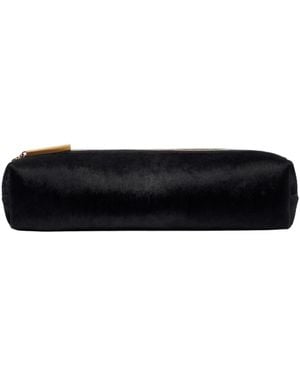KHAITE Kye Calf Hair Clutch - Black