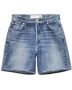 Rag & Bone Denim Shorts With Belt Loops - Blue