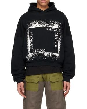 Raga Malak Printed Hoodie - Black