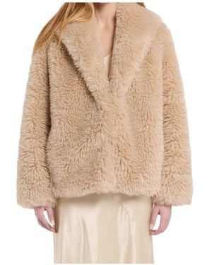 Marella Long-Sleeved Cropped Coat - Natural