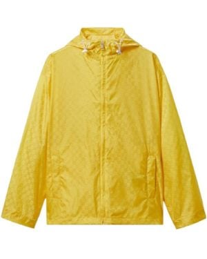 Gucci Gg Hooded Bomber Jacket - Yellow
