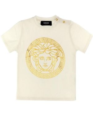 Versace Medusa Head Pattern T-Shirt - Natural