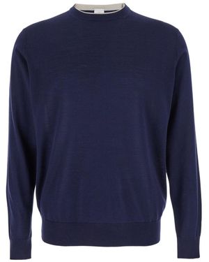 Eleventy Crew Neck Sweater - Blue