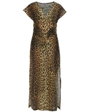 Moschino Animal Printed Beach Dress - Green