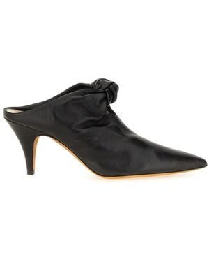 KHAITE Rowan Pointed-Toe Mules - Black