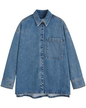 By Malene Birger Dea Chest-Pocket Denim Shirt - Blue