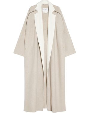 Max Mara Amour Open Front Coat - White