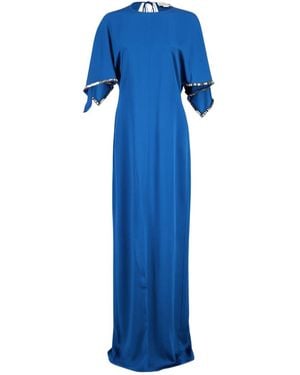 Stella McCartney Embellished Handkerchief Maxi Dress - Blue