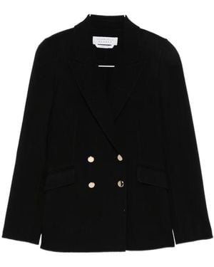 Gabriela Hearst Cashmere Double-Breasted Fitted Jacket - Black