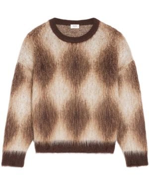 Celine Cropped Boxy Sweater - Brown
