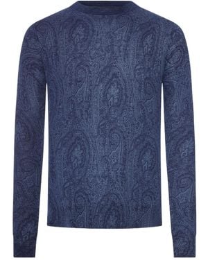 Etro Long-Sleeve Knit Sweater - Blue
