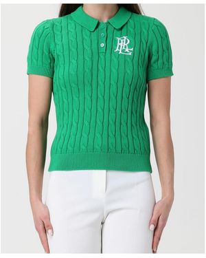 Ralph Lauren Lauren Cable Knitted Polo Sweater - Green