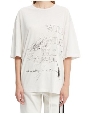 Ann Demeulemeester Printed T-Shirt - White