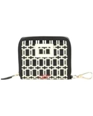 Roger Vivier Logo Pattern Zipper Wallet - White