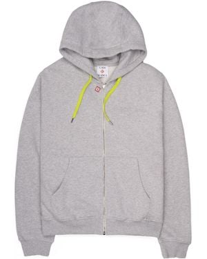 CASABLANCA Fitted Hooded Zip-Up Sweatshirt - Grey