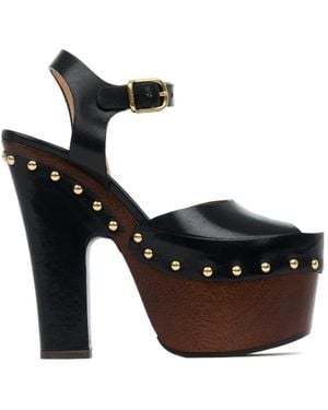 Chloé Platform High-Heeled Sandals - Black