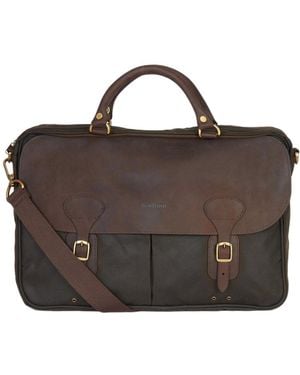 Barbour Double Handle Briefcase - Brown