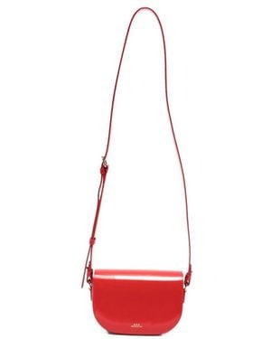A.P.C. Small Leather Mini Bag - Red