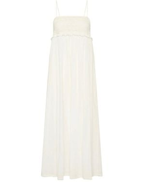 Posse Danielle Lace-Trim Maxi Dress - White