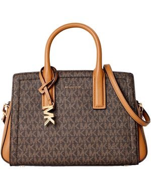 MICHAEL Michael Kors Printed Small Satchel - Brown