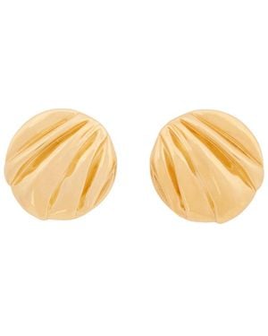 Chloé Chloé Pleats Clip-On Earrings - Metallic