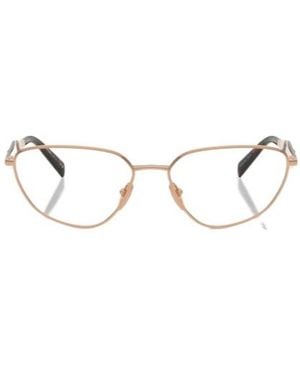 Prada Eyewear Irregular Frame Glasses - Natural