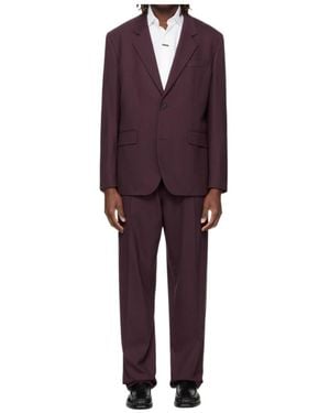 BOSS Long-Sleeved Suit Jacket And Trousers Two-Piece Set - Purple