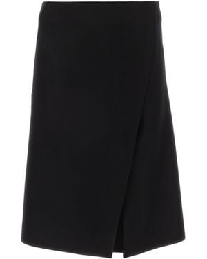 Stella McCartney Front-Slit Midi Skirt - Black