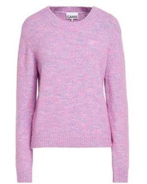 Ganni Thick Knitted Long-Sleeved Jumper - Pink