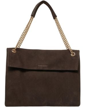 Orciani Logo Lettering Chain Linked Tote Bag - Brown