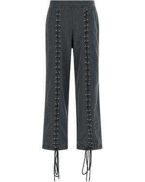 ROTATE BIRGER CHRISTENSEN Lace-Up Trousers - Grey
