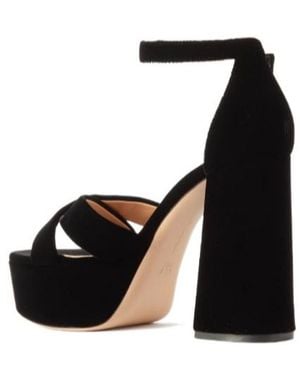 Gianvito Rossi Velvet Platform Sandals - Black