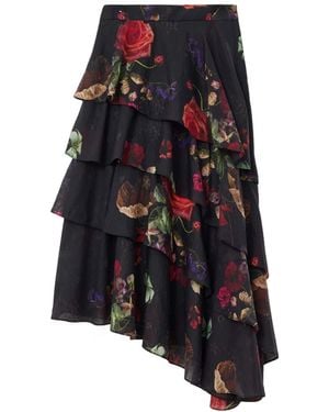 AllSaints Caya Floral Maxi Skirt - Blue