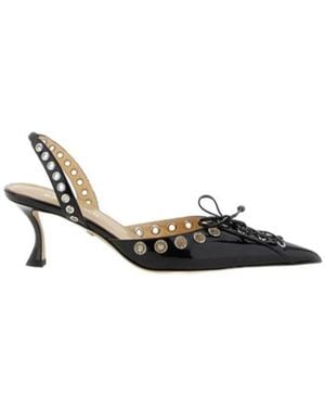 Mach & Mach Mach Mach Pointed Toe Corset Slingback Pumps - Multicolor