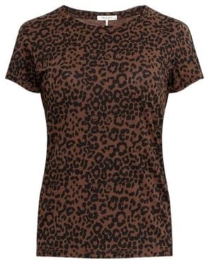 Rag & Bone Animal-Print T-Shirt - Brown