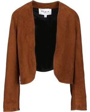 Alaïa Alaa Long Sleeved Blazer - Brown
