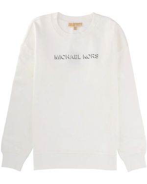 MICHAEL Michael Kors Logo Embossed Sweatshirt - White