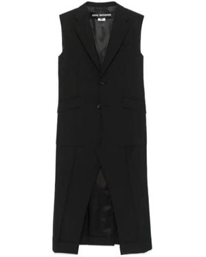 Junya Watanabe Button Sleeveless Coat - Black