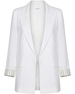Marella Pure Linen Blazer - White