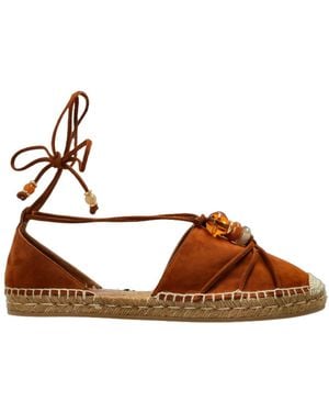 Jimmy Choo Lemi Ankle-Tie Espadrilles - Brown