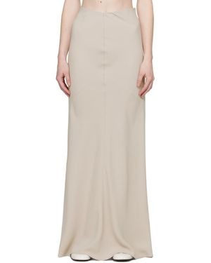 Ami Paris Bias-Cut Maxi Skirt - Natural